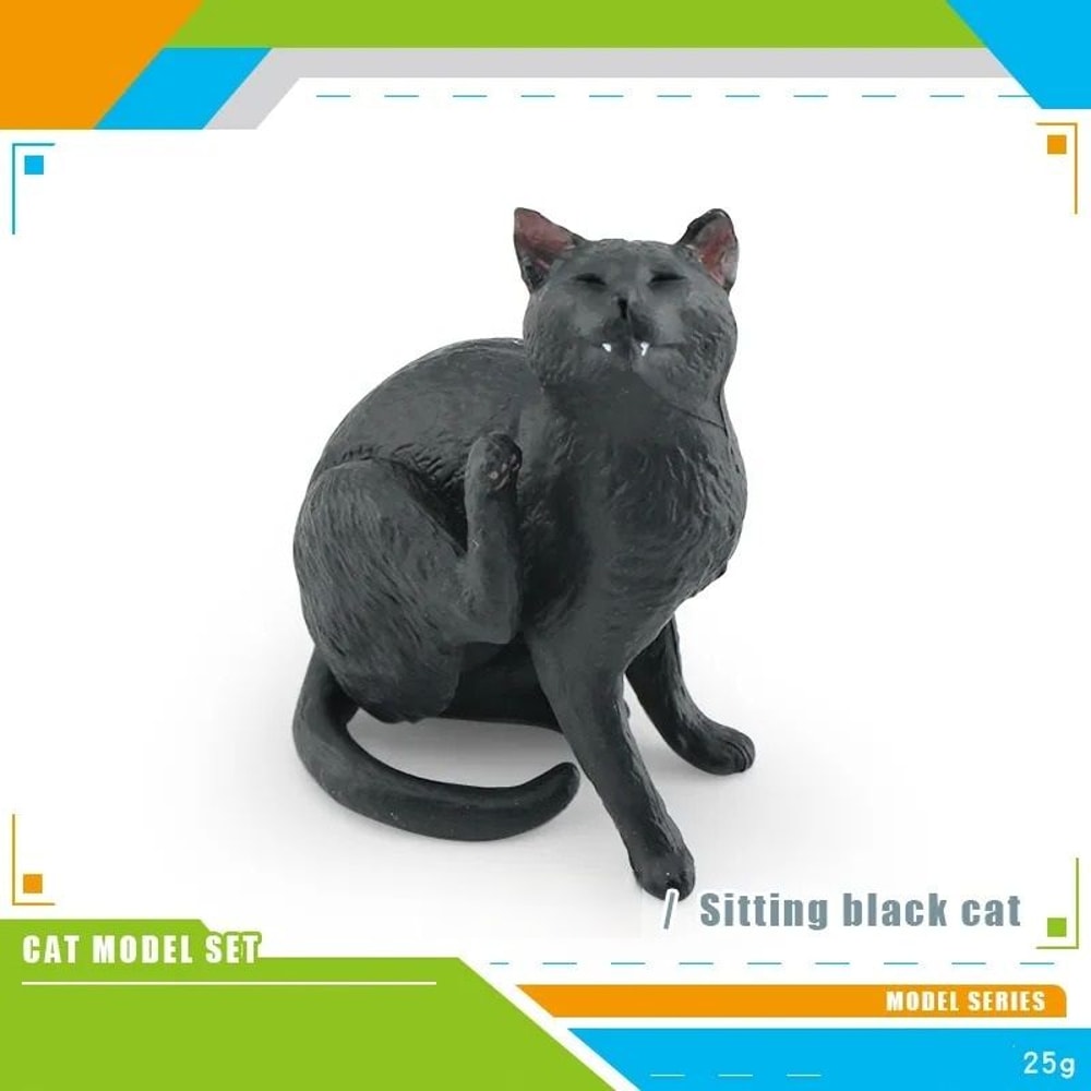 Feline Narrative Sculpture HighDefinition Lying Orange Cat Architectural Ornament 5