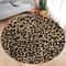 Exotic Narrative Textile HighDefinition Leopard Print Architectural Rug 7