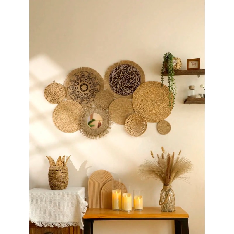 Artisanal Narrative Sculpture HighDefinition Woven Basket Architectural Set 0