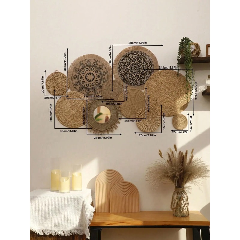 Artisanal Narrative Sculpture HighDefinition Woven Basket Architectural Set 4