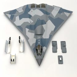 supersonic narrative sculpture – high-definition j-36 architectural model