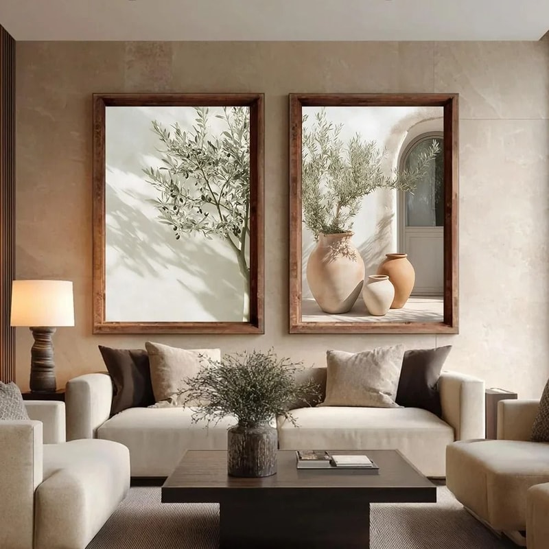 Botanical Narrative Canvas HighDefinition Mediterranean Architectural Art 2