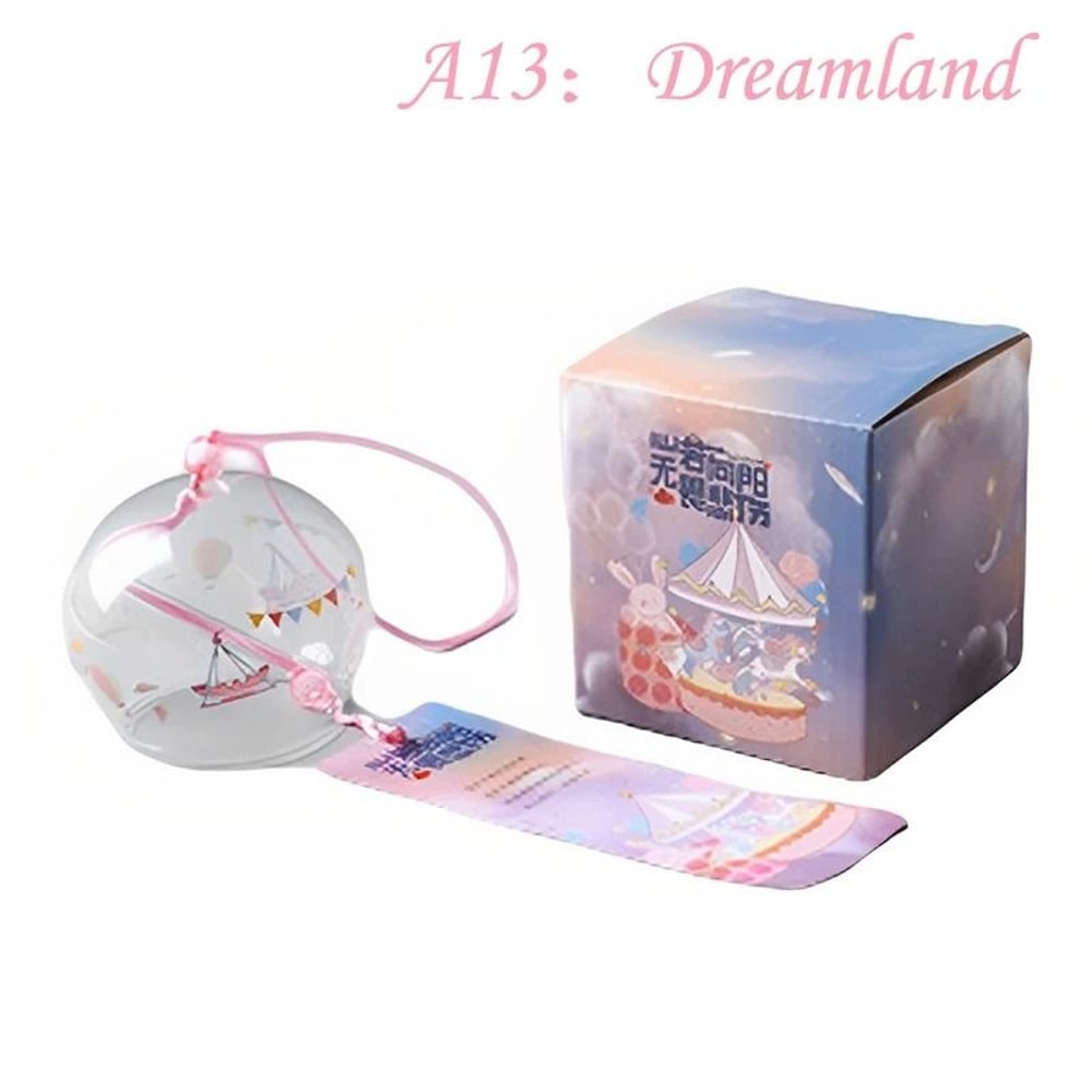 Handmade Japanese Wind Bell Floral Glass Wind Chimes For Garden Spa And Zen Home Decor 9