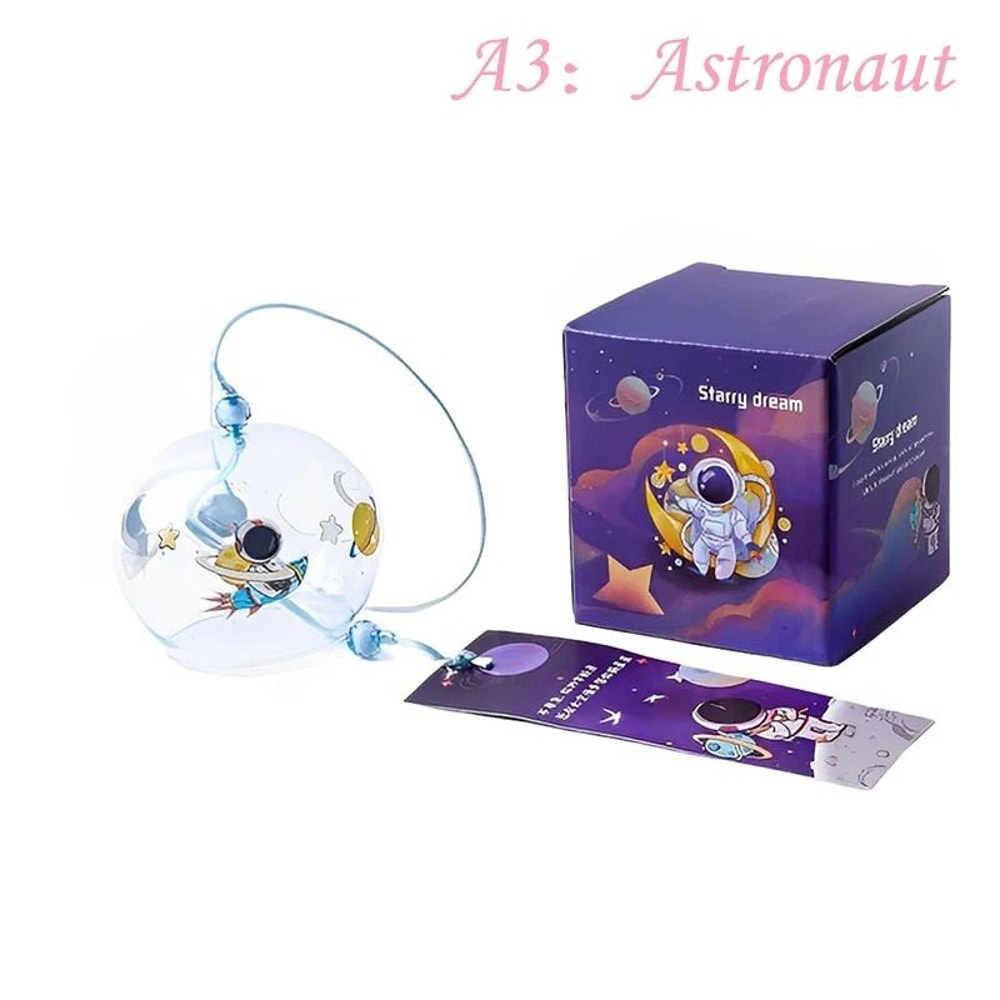 Handmade Japanese Wind Bell Floral Glass Wind Chimes For Garden Spa And Zen Home Decor 10