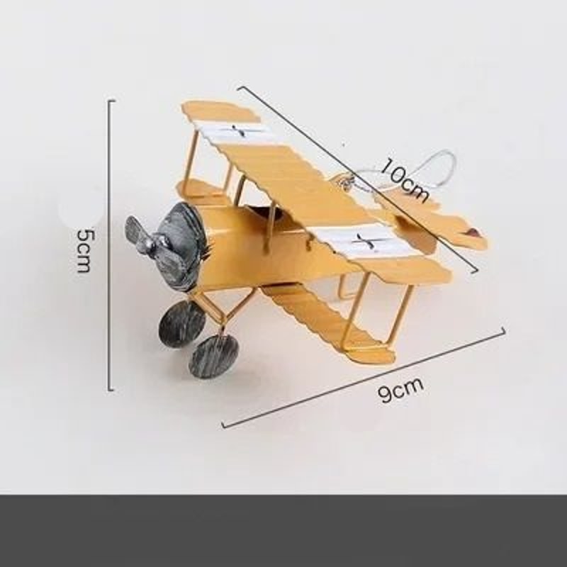 Vintage Wrought Iron Aircraft Model Creative Antique Tin Plane For Home And Office Desktop Decor 6
