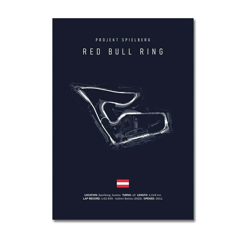 F1 Track Circuit Wall Art Minimalist Motorsport Canvas Painting For Home Decor And Race Fans 9