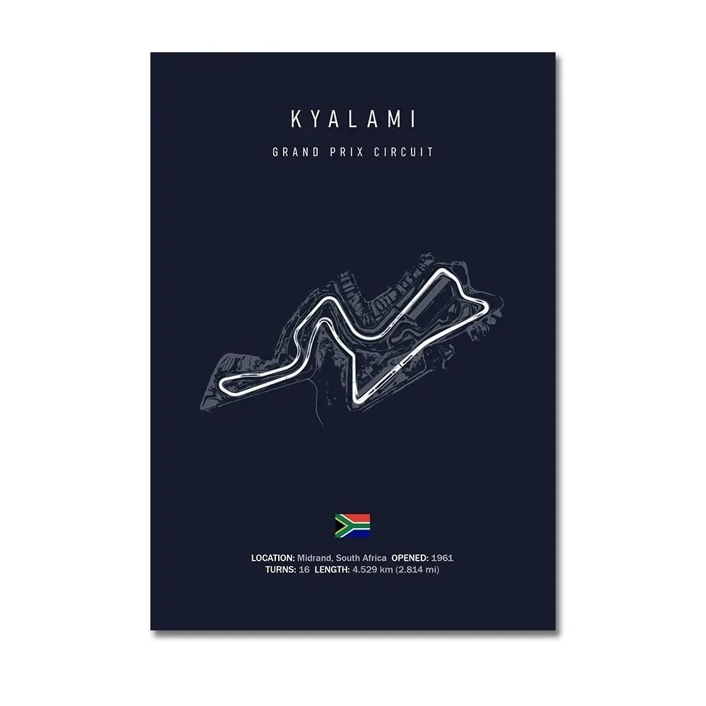 F1 Track Circuit Wall Art Minimalist Motorsport Canvas Painting For Home Decor And Race Fans 13
