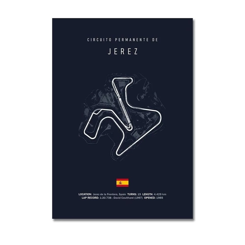 F1 Track Circuit Wall Art Minimalist Motorsport Canvas Painting For Home Decor And Race Fans 14