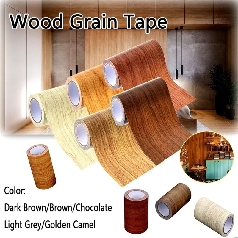 Premium Wood Grain Repair Tape SelfAdhesive PVC Patch Trim For Furniture Restoration And Desktop 0