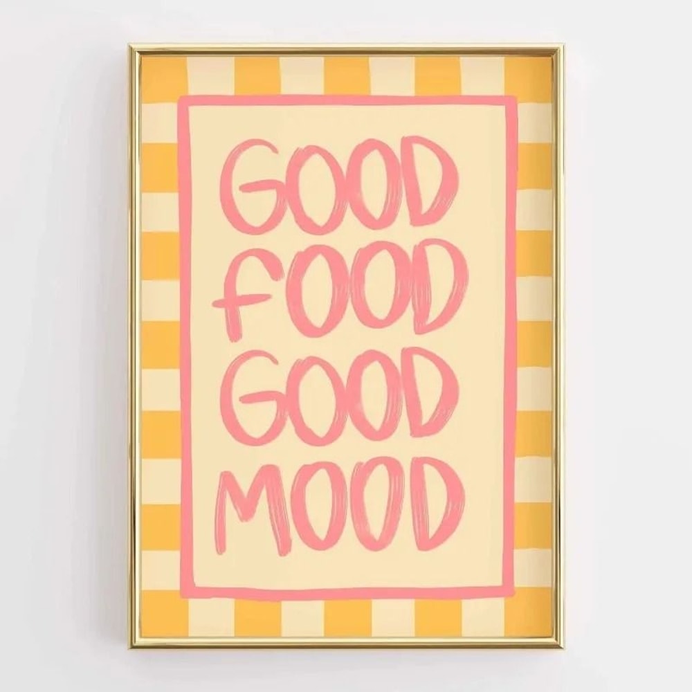 Funny Kitchen Quote Poster Retro Food Illustration Coffee Lover Wall Art Modern Canvas Painting F 13