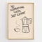 Funny Kitchen Quote Poster Retro Food Illustration Coffee Lover Wall Art Modern Canvas Painting F 1