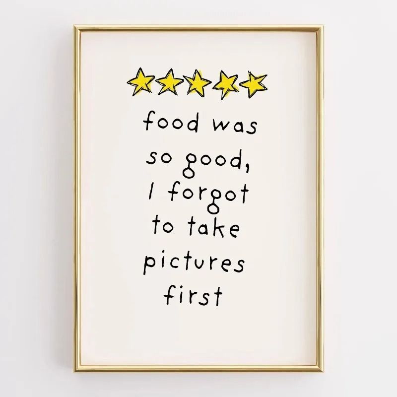 Funny Kitchen Quote Poster Retro Food Illustration Coffee Lover Wall Art Modern Canvas Painting F 19