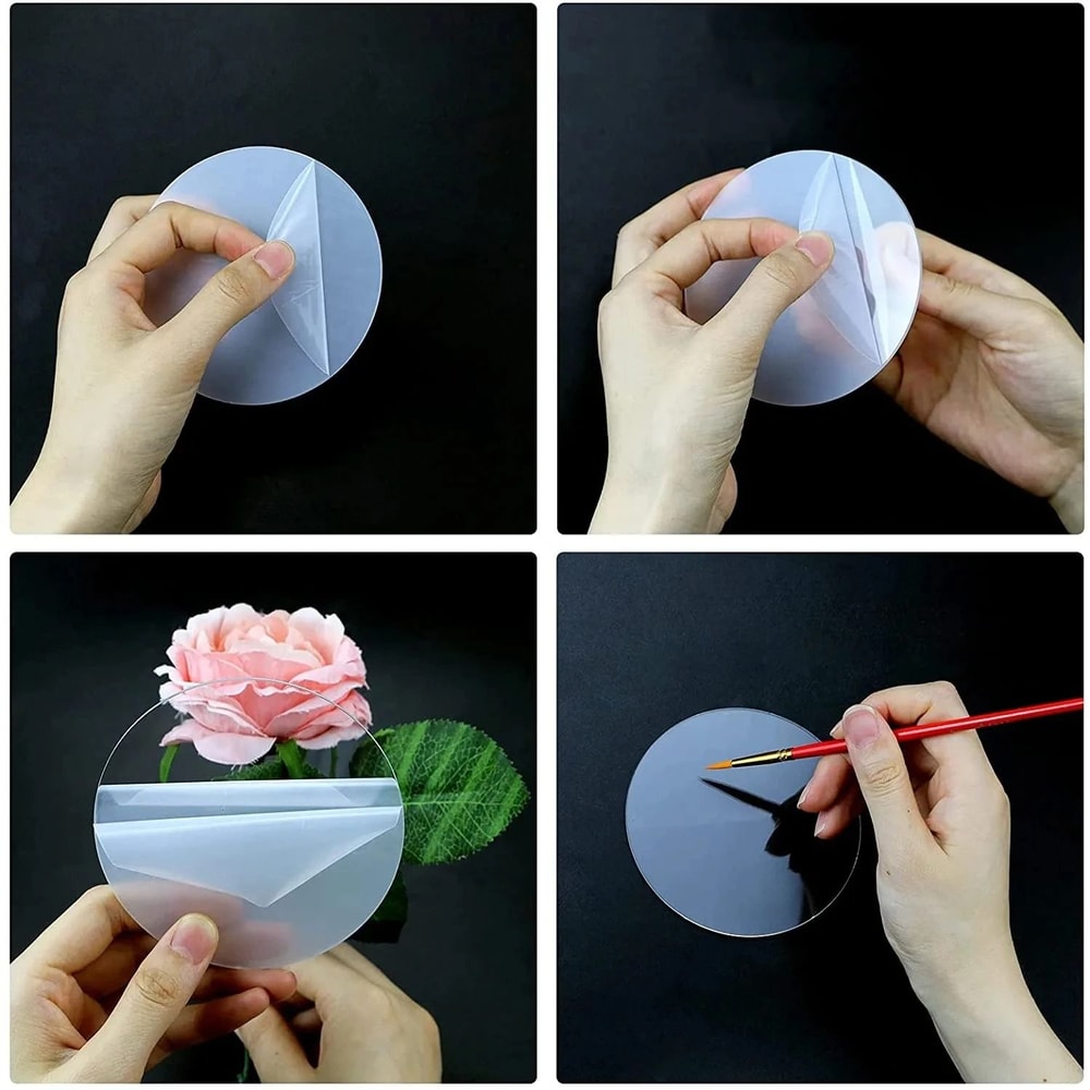 Clear Round Acrylic Ornament Blanks Transparent Acrylic Circle Discs For Vinyl Engraving And DIY C 1