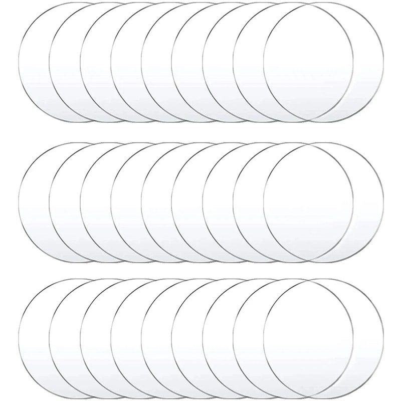 Clear Round Acrylic Ornament Blanks Transparent Acrylic Circle Discs For Vinyl Engraving And DIY C 11