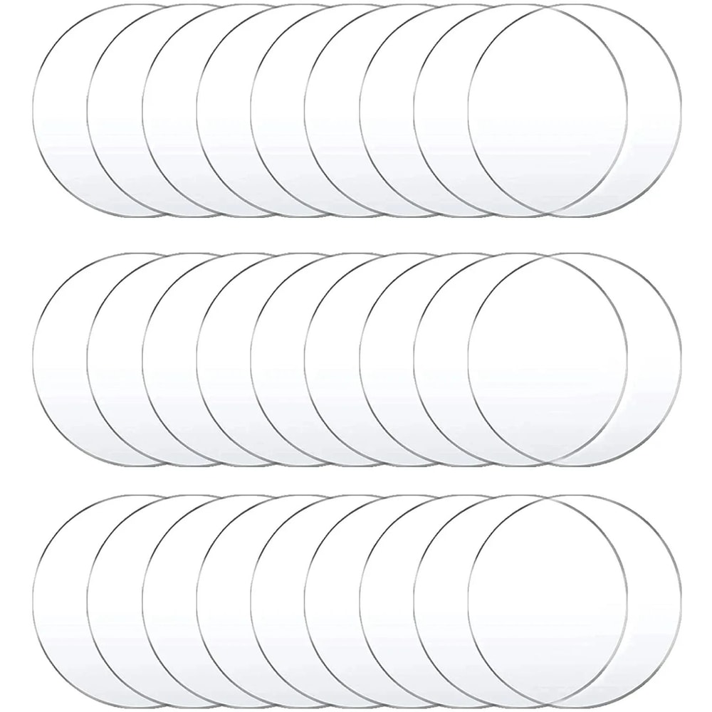 Clear Round Acrylic Ornament Blanks Transparent Acrylic Circle Discs For Vinyl Engraving And DIY C 6