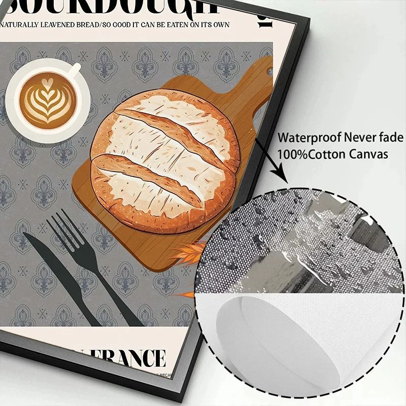 Global Cuisine Canvas Painting Delicious Food Wall Art Poster Ravioli Ramen Coffee Pizza Prints 5