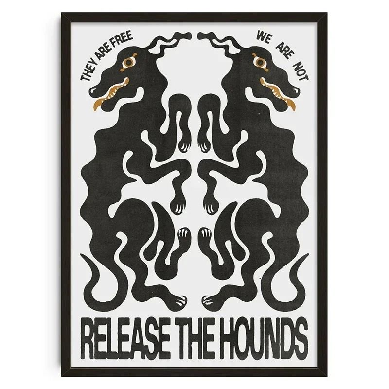 Japanese Okinawa Prefecture Art MidCentury Bauhaus Geometric Snake Modern Animal Canvas Wall Art 14