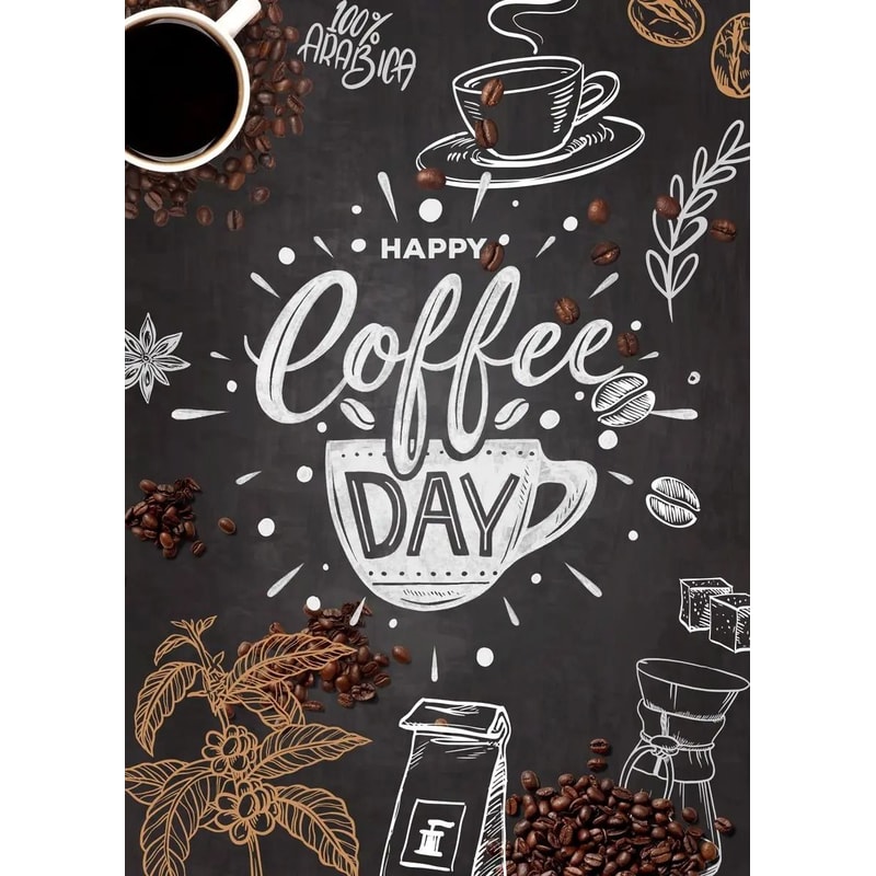 Coffee Cup Canvas Poster Nordic Bakery Cafe Prints Vintage Chalkboard Kitchen Art For Restaurant 11