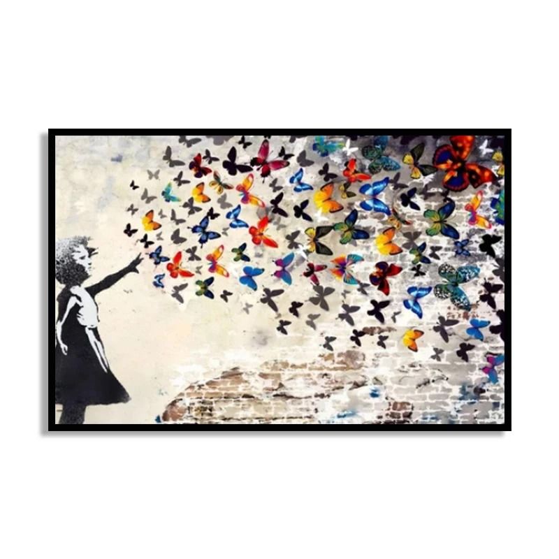 Banksy Graffiti Art Poster Street Art Series Canvas Mural Modern Banksy Image Wall Art 15