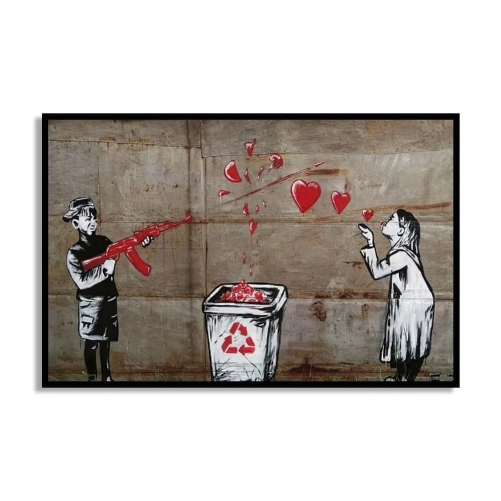 Banksy Graffiti Art Poster Street Art Series Canvas Mural Modern Banksy Image Wall Art 19