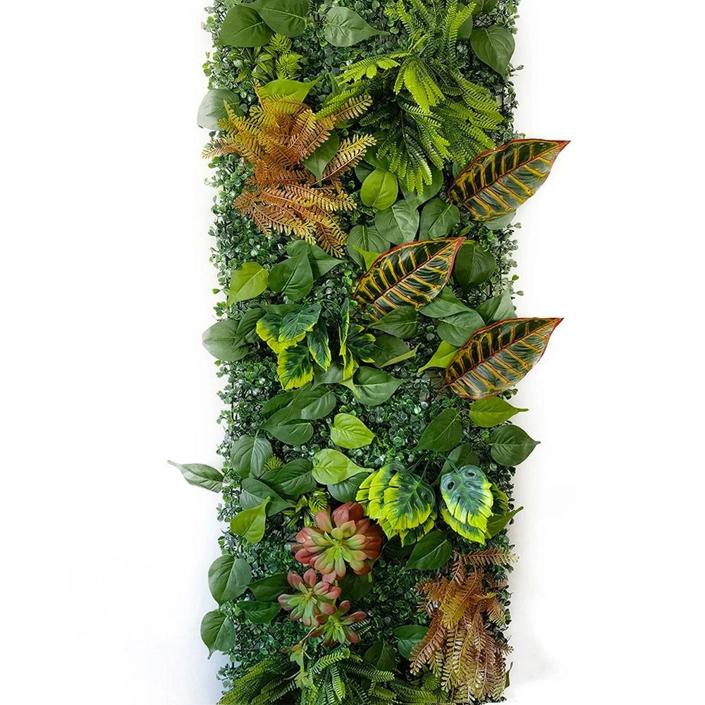 Artificial Subtropical Plant Wall 16x47 In Greenery Background Panel Lush Hedge Fence For Wedding 1