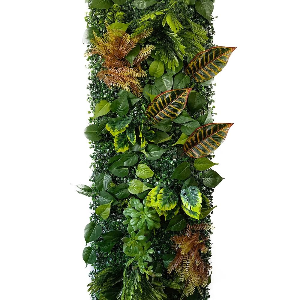 Artificial Subtropical Plant Wall 16x47 In Greenery Background Panel Lush Hedge Fence For Wedding 19