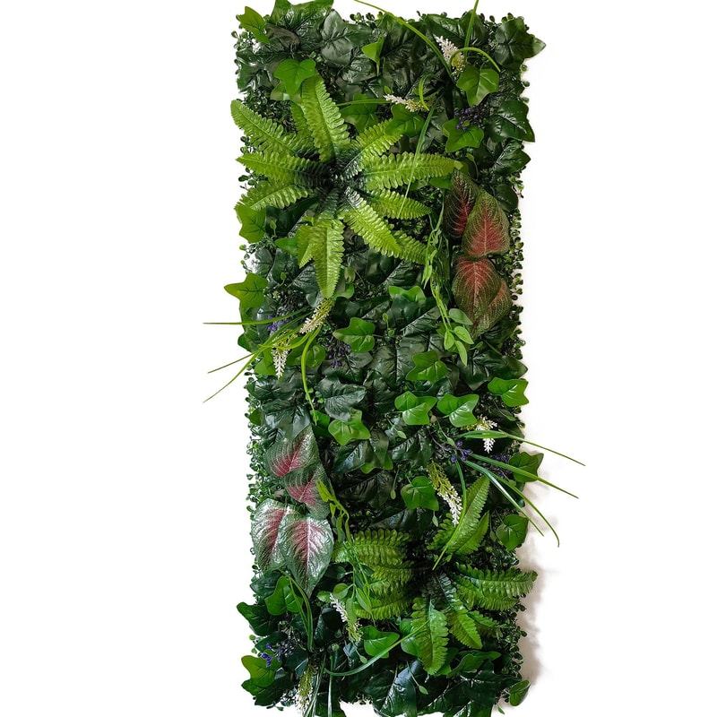 Artificial Subtropical Plant Wall 16x47 In Greenery Background Panel Lush Hedge Fence For Wedding 6