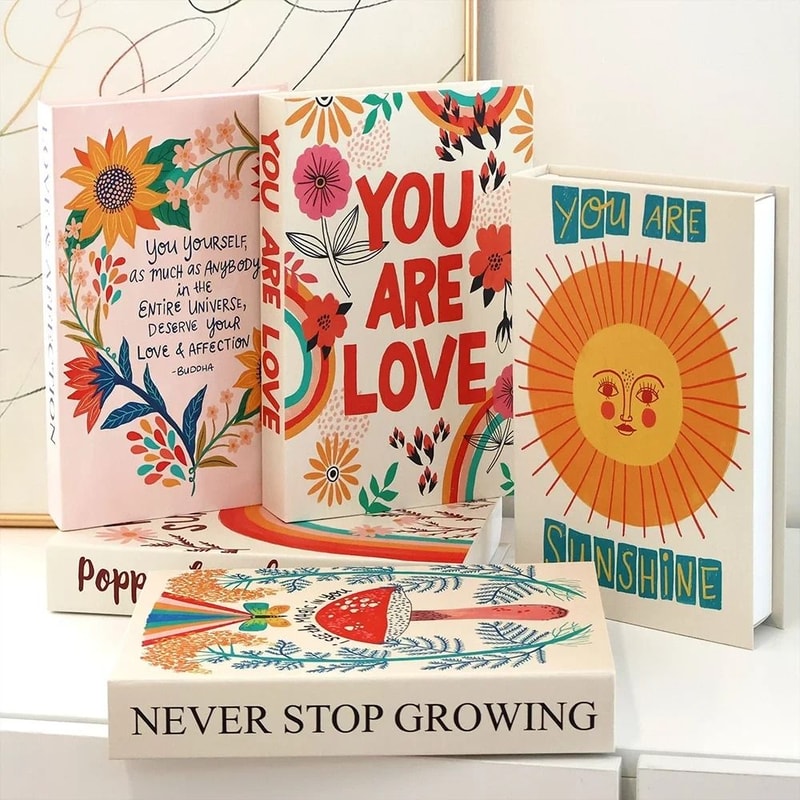 Luxury Decorative Book Modern Aesthetic Fake Books For Coffee Table TV Stand Prop Book Decor Open 0