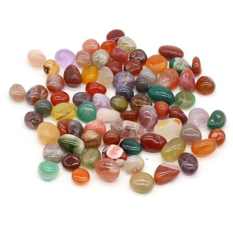 Colorful Rain Flower Stone Pebbles Natural Loose Beads For Fish Tank Potted Plants Reiki Crystal 6