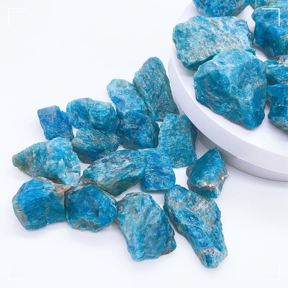 Natural Blue Apatite Raw Stone Uncut Mineral Rock Crystal For Reiki Healing Aquarium Home Decor 6