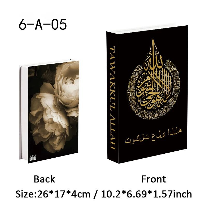 Islamic Mosque Kaaba Decorative Book Luxury Simulation Storage Box Modern Coffee Table Interior 13