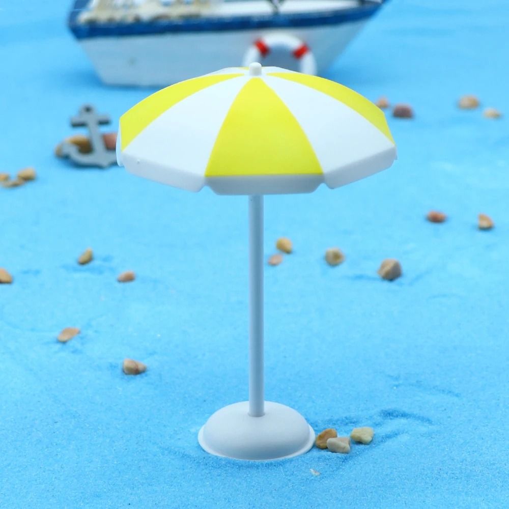 Miniature Beach Sun Umbrella Dollhouse Micro Landscape Prop Ocean DIY Decor Baking Cake Topper A 8