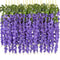 Artificial Silk Violet Vines 12pc Hanging Floral Centerpieces Realistic Wisteria Garland For Wedd 3