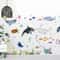 Ocean Animals Wall Stickers Undersea Nautical Decals Marine Life Wall Art For Baby Nursery Kids 2