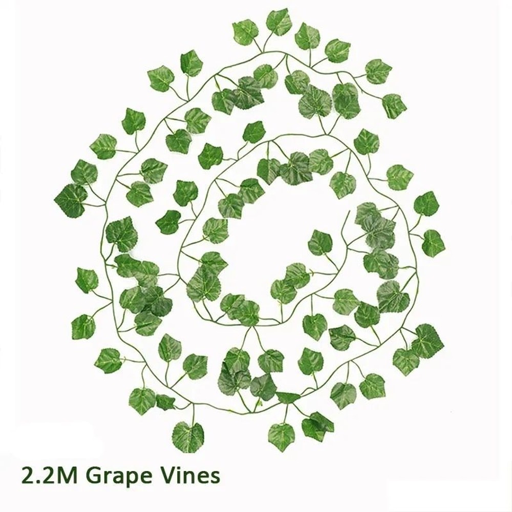 Artificial Silk Ivy Garland 12pc Lush Green Creeper Vines Realistic Fake Foliage For Garden Balco 9