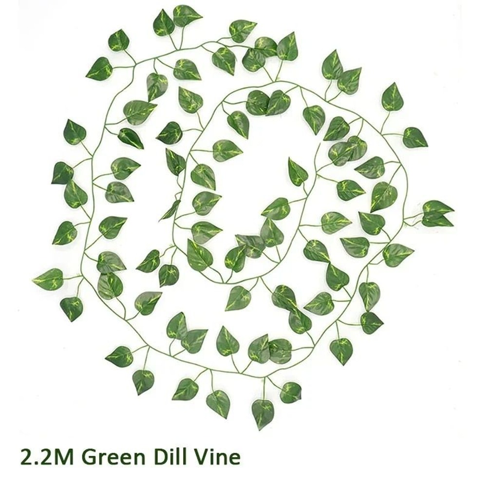 Artificial Silk Ivy Garland 12pc Lush Green Creeper Vines Realistic Fake Foliage For Garden Balco 6