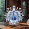 Acrylic White Crystal Dragon Figurine 2D Flat Minimalist Statue Modern Table Ornament For Home Of 6