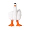 Rebellious Middle Finger Duck Statue Creative Resin Desktop Ornament Humorous Home Office Garden 6