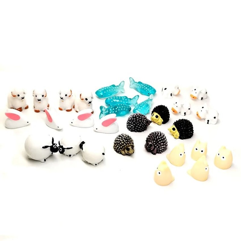 Miniature Animal Figurine Set 5Piece Tiny Dog Cat Sheep Fish Fairy Garden Aquarium DIY Accessor 3