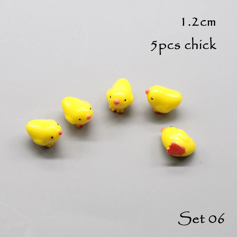 Miniature Animal Figurine Set 5Piece Tiny Dog Cat Sheep Fish Fairy Garden Aquarium DIY Accessor 6