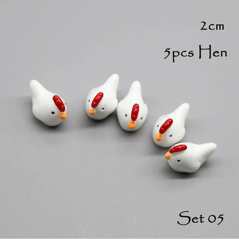 Miniature Animal Figurine Set 5Piece Tiny Dog Cat Sheep Fish Fairy Garden Aquarium DIY Accessor 11