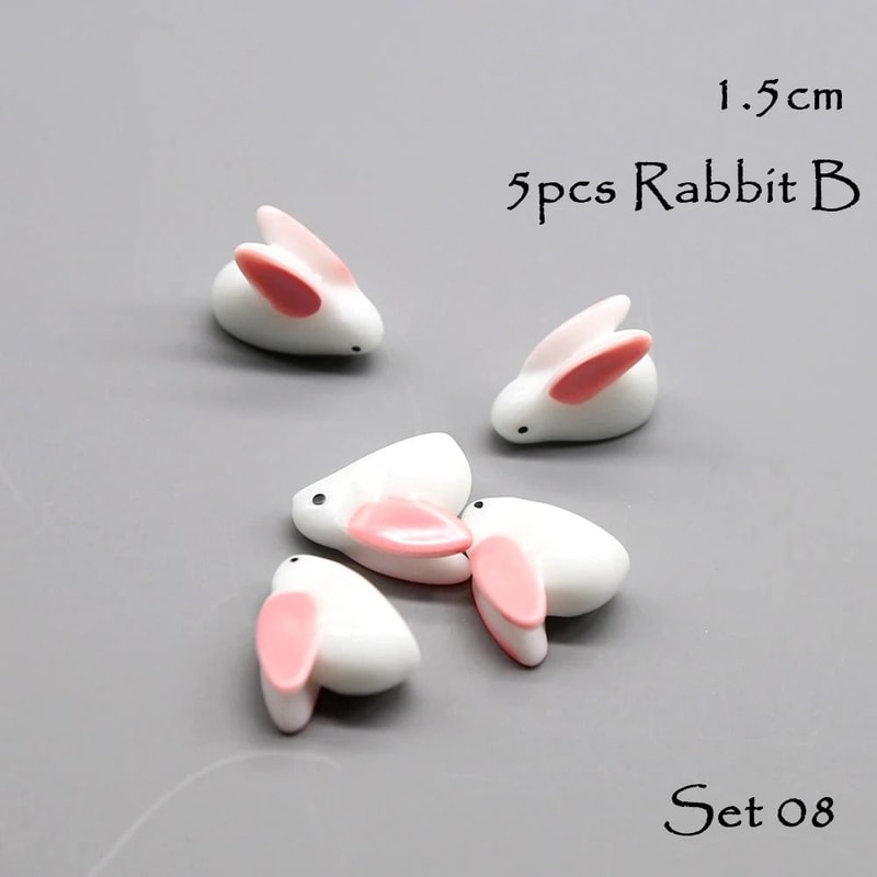 Miniature Animal Figurine Set 5Piece Tiny Dog Cat Sheep Fish Fairy Garden Aquarium DIY Accessor 13