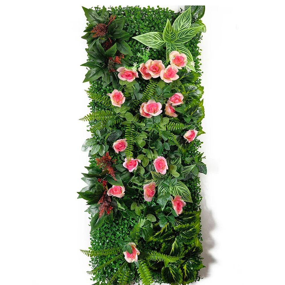 Artificial Greenery Hedge Grid 16x47 In Simulated Milan Eucalyptus Wall Wedding Backdrop Garden 10
