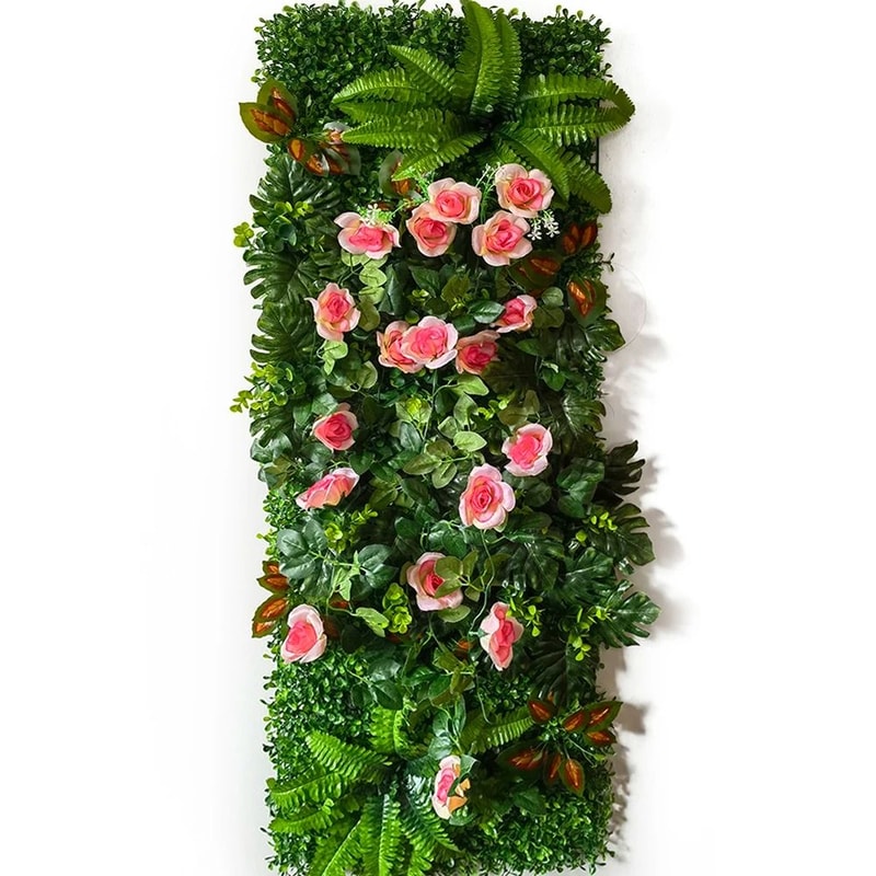 Artificial Greenery Hedge Grid 16x47 In Simulated Milan Eucalyptus Wall Wedding Backdrop Garden 14