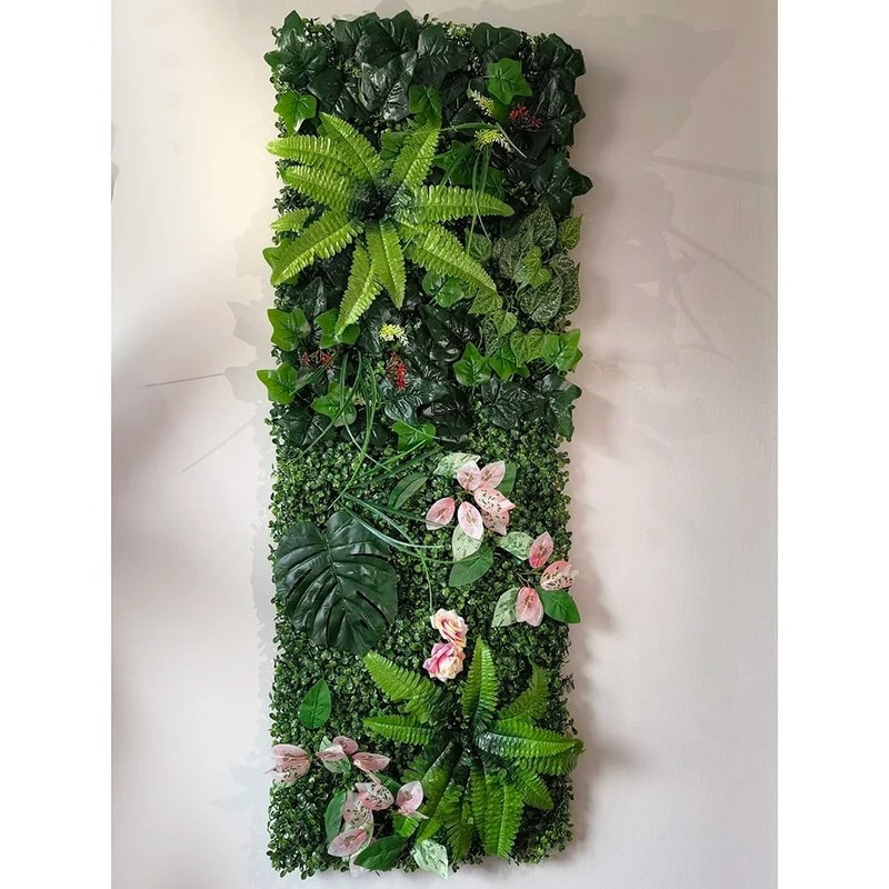 Artificial Greenery Hedge Grid 16x47 In Simulated Milan Eucalyptus Wall Wedding Backdrop Garden 7