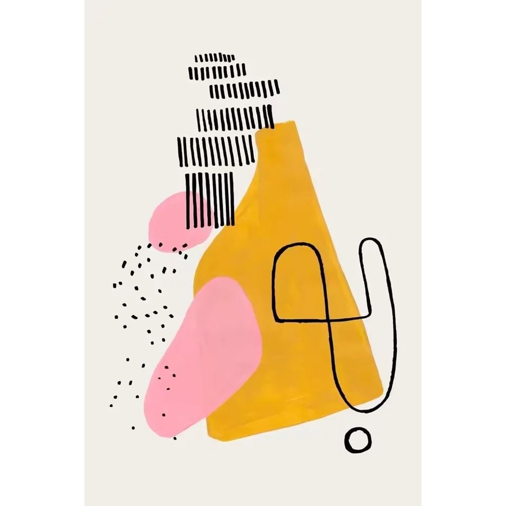 Mid Century Abstract Brush Stroke Art Minimalist Orange Watercolor Canvas Modern Wall Painting Fo 11