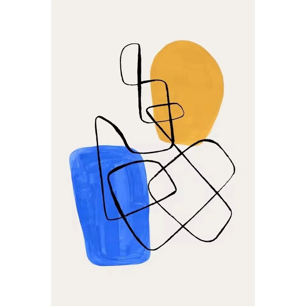 Mid Century Abstract Brush Stroke Art Minimalist Orange Watercolor Canvas Modern Wall Painting Fo 18