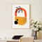 Mid Century Abstract Brush Stroke Art Minimalist Orange Watercolor Canvas Modern Wall Painting Fo 4