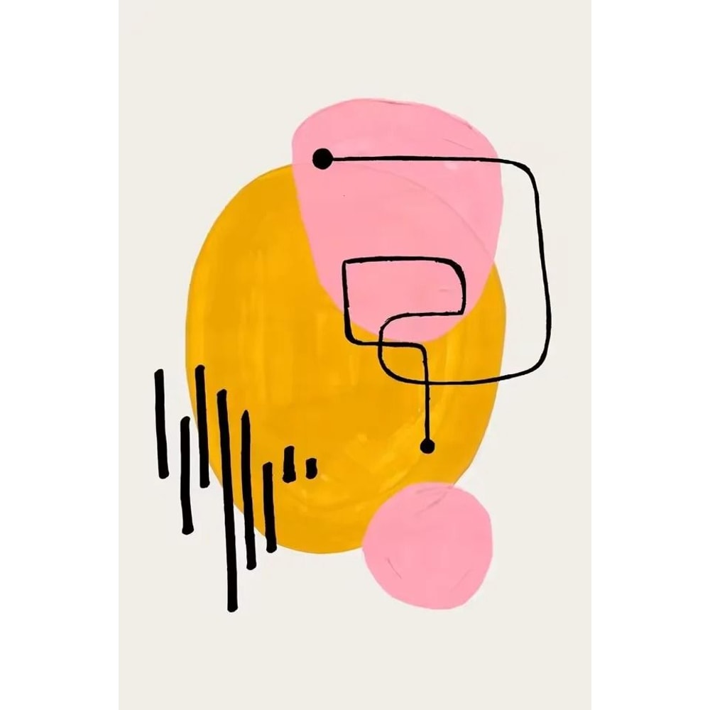 Mid Century Abstract Brush Stroke Art Minimalist Orange Watercolor Canvas Modern Wall Painting Fo 8