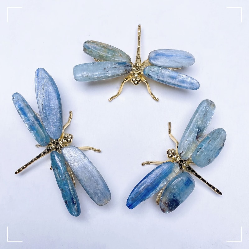 Natural Kyanite Crystal Dragonfly Handmade Polished Figurine Healing Gemstone Decor Childrens Gi 3